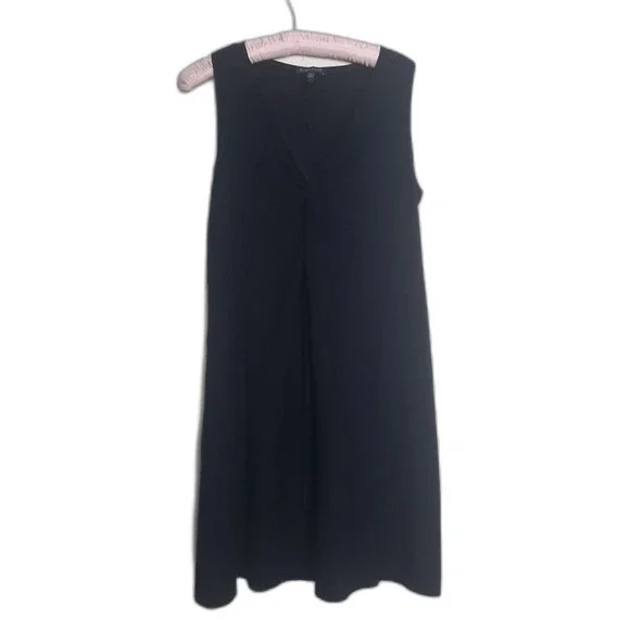 Eileen Fisher Twist Front Dress Black Size Small - Picture 2 of 7